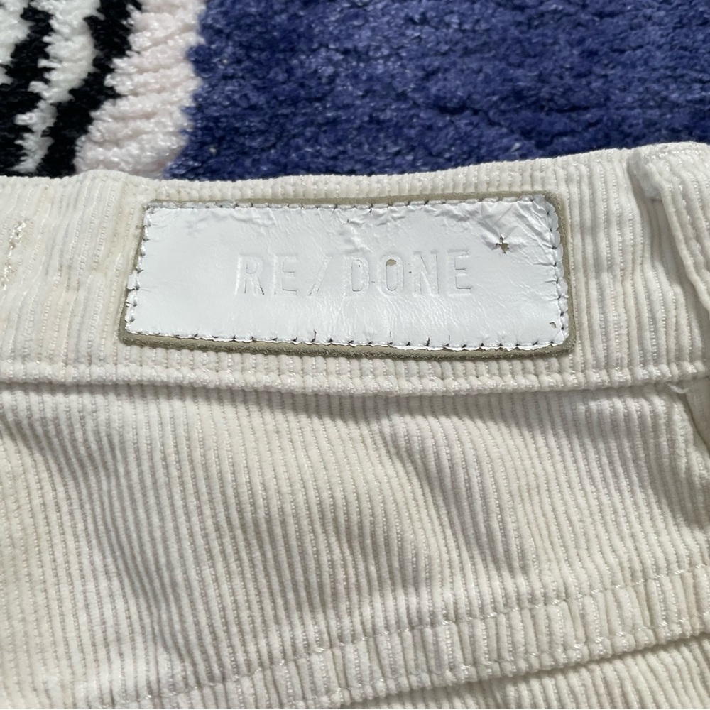 RE/DONE 70s pocket loose flare pants, vintage ivory, off white corduroy 28 $295 - Picture 5 of 8